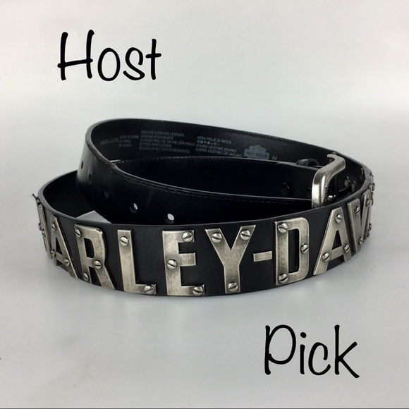 Harley-Davidson Other - Harley-Davidson Belt 44 Leather Metal Font H-D